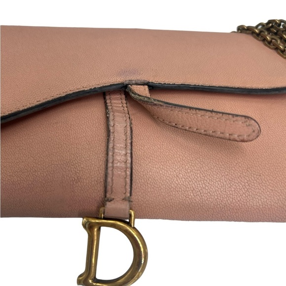 Christian Dior Saddle Chain Wallet Leather - Picture 16 of 17